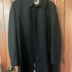 Burberry wool coat, dark blue, knee length